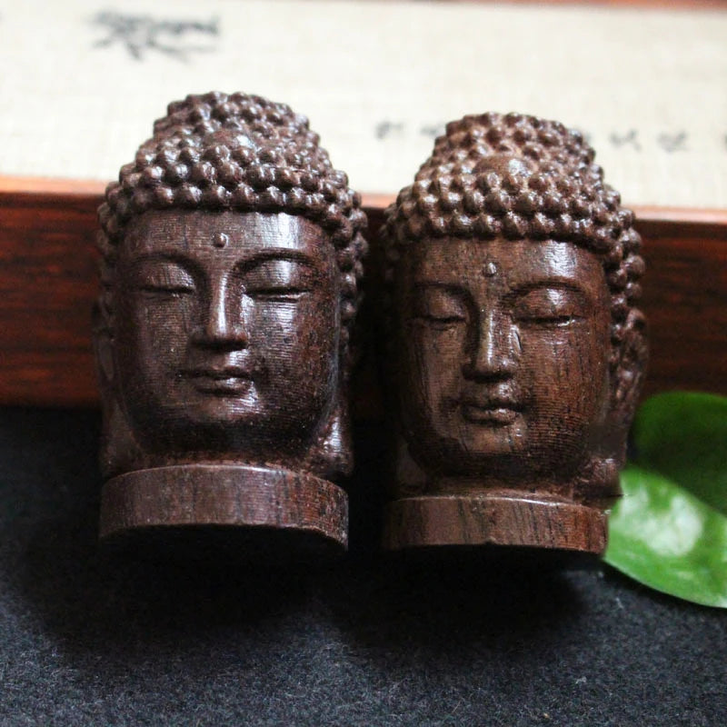 New Wooden Creative Buddha Statue Sakyamuni Tathagata Figurine India Buddha Head Statue Crafts Decorative Ornament