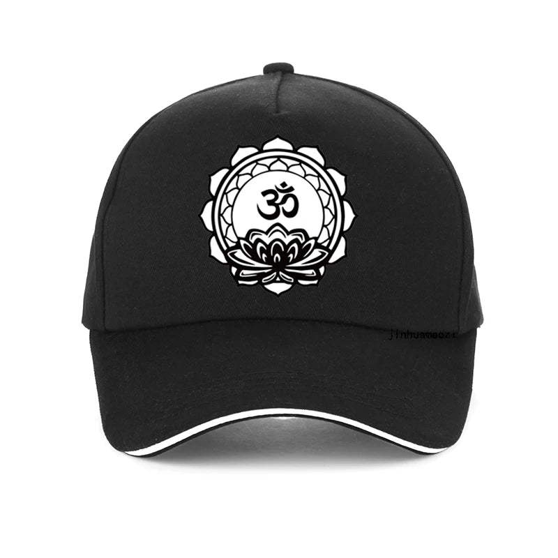 Om Yoga Lotus Flower women hat Religious Buddha Mandala Meditation Spiritual Indian Baseball cap Buddhist Lotus Meditation hat