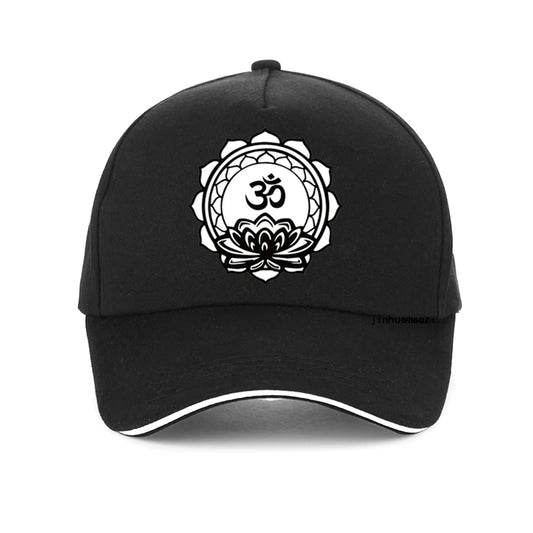 Om Yoga Lotus Flower women hat Religious Buddha Mandala Meditation Spiritual Indian Baseball cap Buddhist Lotus Meditation hat