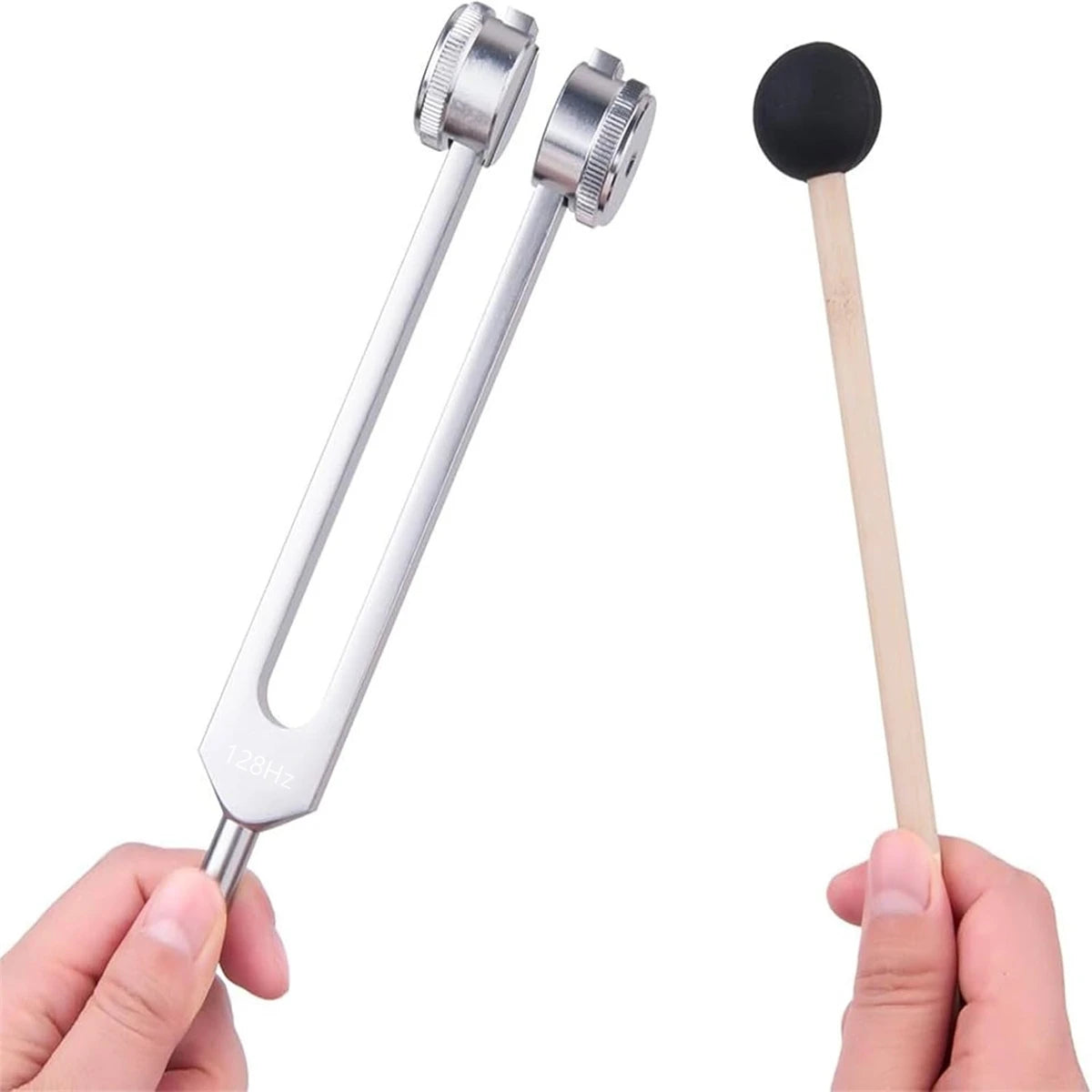 Miwayer 128Hz Tuning Fork Set -Acoustic Tuning Fork - Professional Sound Therapy Tool for Chakra Balancing & Stress Reduction