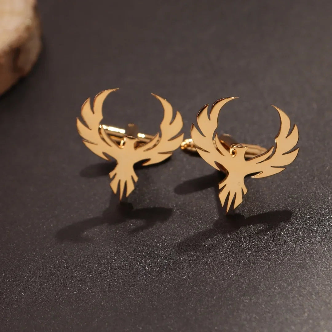 Sikhs Stainless Steel Cross Cufflinks Men's Lion Eagle Shirt Badge Pin Wedding Shirt Cufflinks Symbol