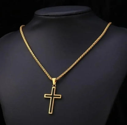 Men and Women New Retro Personality Creative Design Jesus Cross Amulet Pendant Rock Casual Gift Catholic Christian Necklace
