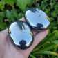 1 pc natural decoratives stone-Terahertz palm stone，polished Worry Stone for perfect crystal gift，special for parents or friends