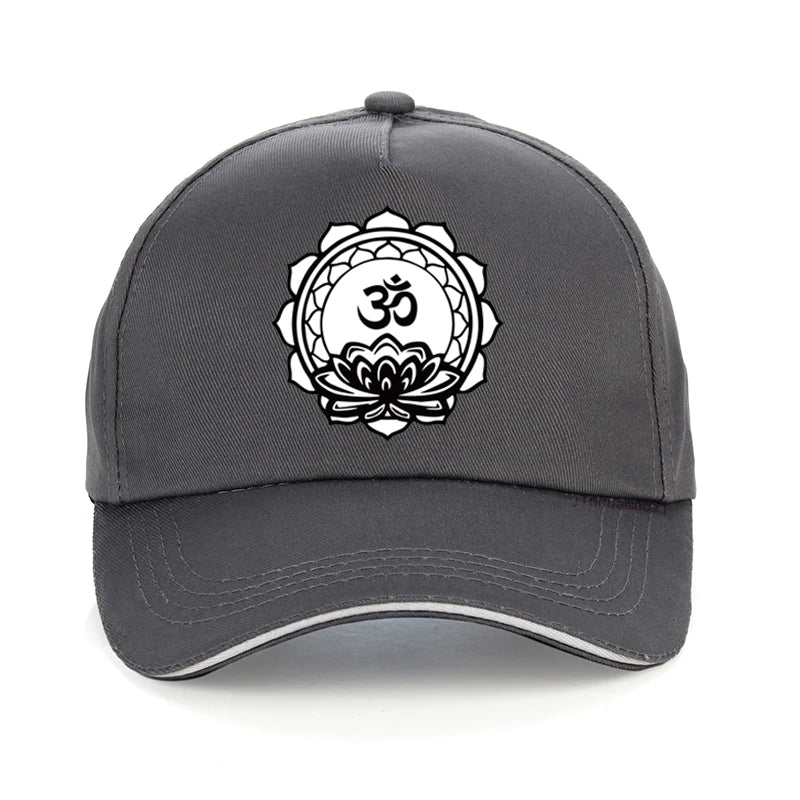 Om Yoga Lotus Flower women hat Religious Buddha Mandala Meditation Spiritual Indian Baseball cap Buddhist Lotus Meditation hat