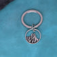 Nedar Stainless Steel Fashion Fujiyama Mountain Hill Peak Pendant Key Chain Range Hiker Climbing Keyring Jewelry Gifts Keychain