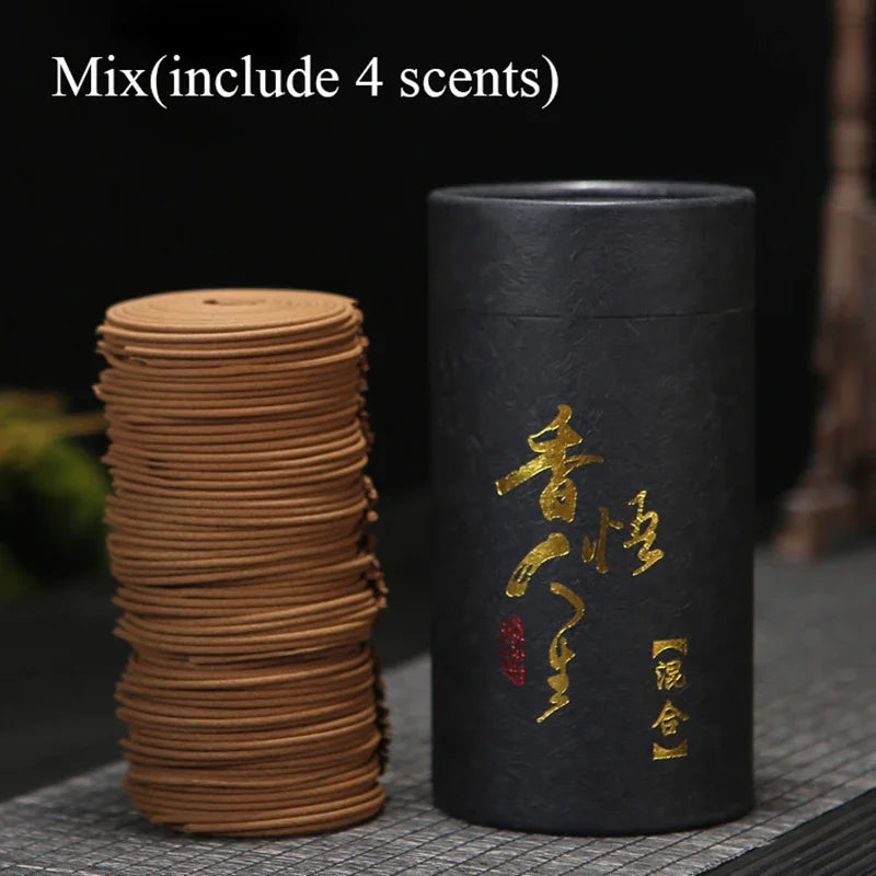Natural HandmadeSandalwood Coils Incense Aromatherapy Kitchen WC,Bedroom Bathroom Antisetic, Refreshing Incenses, 120Plates/Box