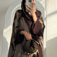 Women Abaya Scarf 2 Piece Set Cardigan Dress Dubai Eid Muslim Print Morocco Kaftan Party Jalabiya Vestidos Largos Arab Long Robe