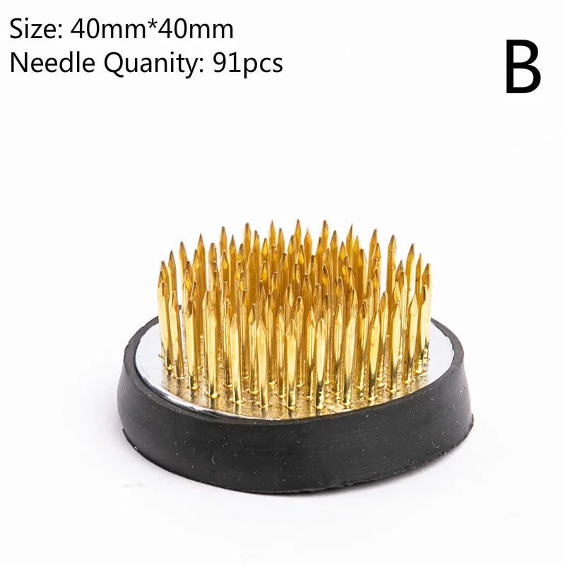 Multi-sizes Florist Floral Arrangement Copper Pin Frog Prong Brass Needle Fixed Tools Japanese Ikebana Kenzan Garden Bonsai Base