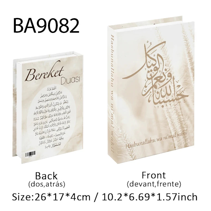 Islamic Mosque Luxury Fake Book Storage Box Kaaba Decorative Books Home Decor Coffee Table Bedroom Ornament Interior Decoration