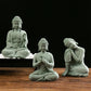 Stone Buddha Statue Ornaments Creative Craft Tabletop Statue Gift for Housewarmin