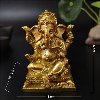 Lord Ganesha Buddha Statue Home Decoration Ganesh Elephant God Sculpture Figurines Ornaments Buddha Statues FengShui Lucky Gift
