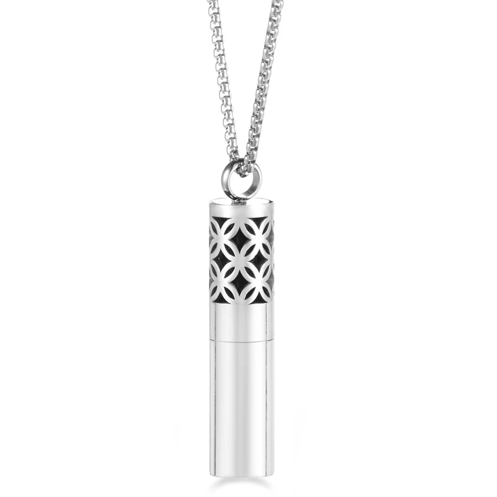 Twelve Constellations Aromatherapy Essential Oil Pendant Lockets Perfume Storage Diffuser Necklace 316L Stainless Steel Jewelry