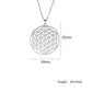 Flower of Life Sacred Geometry Necklace Stainless Steel Mandala Neck Chain Women Men Vintage Universal Spiritual Jewelry