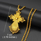 Annio Ethiopian Gold Color Cross Charms Pendant Necklaces African Jewelry Eritrean Anniversary Accessories #161916