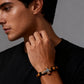 Crucifix Cross Beaded Bracelets for Men, Brown Wooden Bead Adjustable Woven Rosary Wristband,Religous Jewelry