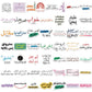 50PCS Creative Arabic Inspirational Words Encourage Graffiti Stickers DIY Luggage Notebook Skateboard Water Cup Waterproof