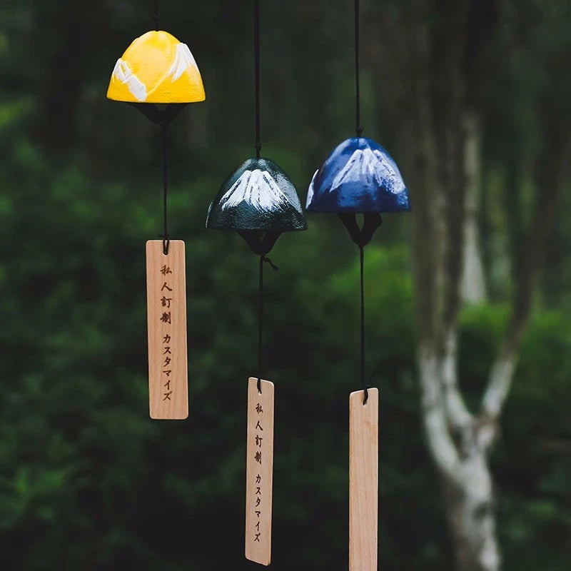Japanese Wind Chimes Cast Iron Wind Bells Hanging Pendant Feng Shui Good Luck Temple Wind Bells Outdoor Home Garden Decoration