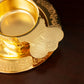 New 2026 Durable Gold-Tone Orthodox Communion Set with Intricate Filigree Detailing for Clergy Use and Devotional Worship Gift