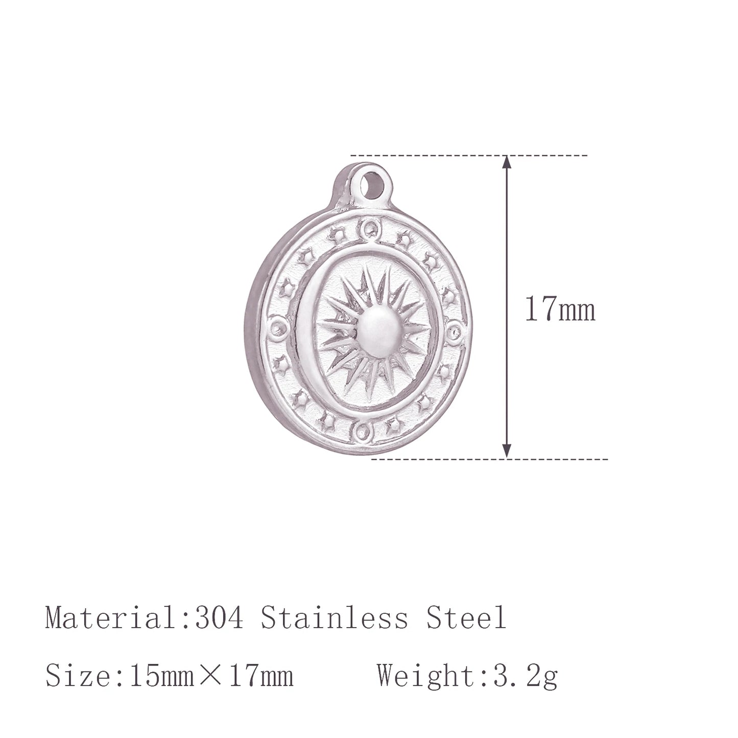 3Pcs Stainless Steel Cowboy Hat/Boot/Horseshoes Charms Astrology Celestial Sun Star Pendant DIY Necklace Bracelet Jewelry Making
