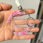 all 10pcs Print Hebrew Plexiglass Wedding Party Guest Favor Gift Bar Mitzvah Souvenir Key Chain with Ring Blessing Personalized