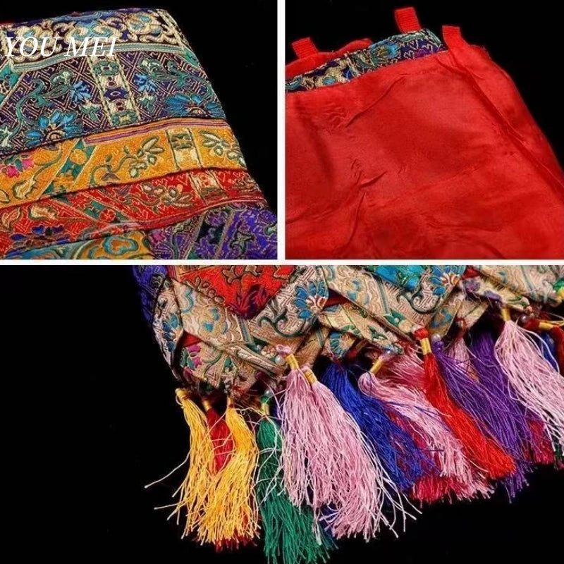 Tibetan Prayer Flag Five-Color Curtain Buddhist Altar Eight Auspicious 5m Curtain Wall Hanging Curtain Buddhist Item Decoration