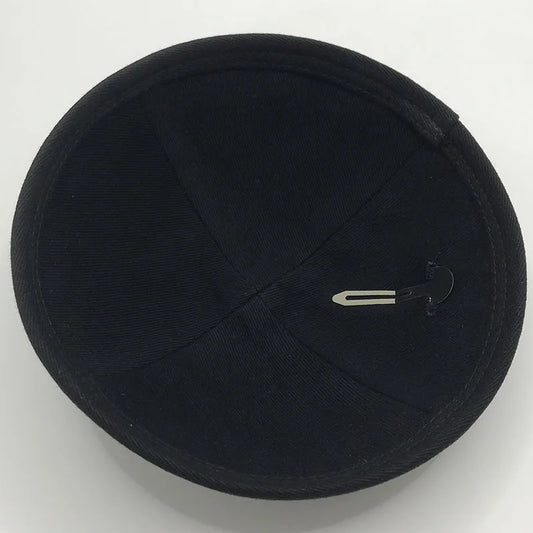 Judaical Velvet Kippah 18cm Embroidered Hebrew Letter for Men Jewish Kippot Skullcaps Bulk Bar/Bat Mitzvah Kippahs