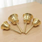 Sound-producing Solid Brass Call Bell Polishing Crisp Sound Hand Bell Vintage with Bell Clapper Bell Desktop Ornaments