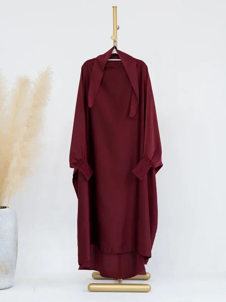 Ramadan Muslim Dress Girls Kids Prayer Garment Hijab Dress Child Hooded Abaya Full Cover Niqab Islam Dubai Eid Robe 2026 Jilbab