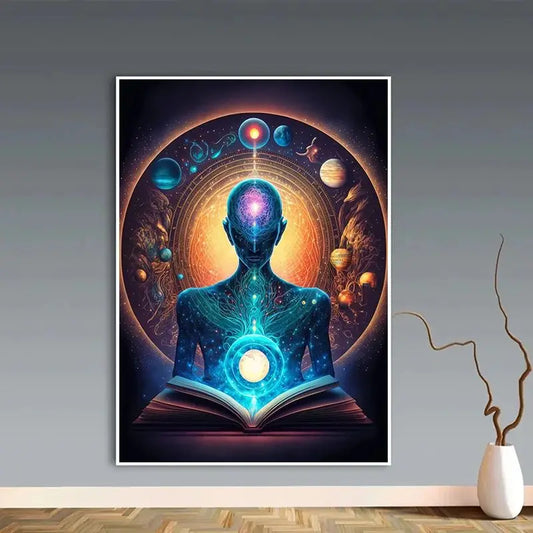 Universe Mysteries Meditation Chakras Indian Buddha Classic Religion Art Canvas Painting Abstract Figure Poster Print Home Decor