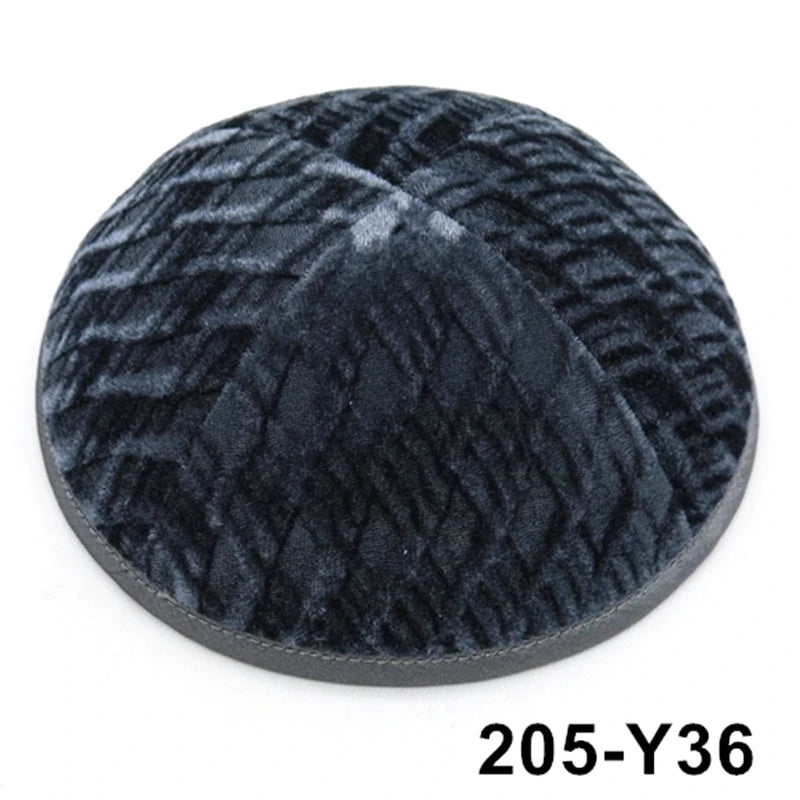 GIU 19cm Jewish Velvet Kippah Kippot Kipa Caps Skullies Beanies Yarmulke Kipot Dome For Wedding And Events