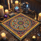 Floral And Sun Tarot Card Tablecloth Altar Cloth Flower Life Spread Tarot Reading Cloth Spiritual Oracle Card Pad