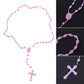 Luminous Glowing Rosary Necklace Plastic Catholic Cross Necklace Religious