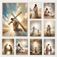 Modern Christian Believer Poster Jesus Praying Shepherd Bible Verse Easter Canvas Painting Wall Art for Kids Room Home Decor