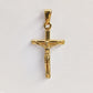 Jesus Cross 18k Gold Plated Stainless Steel Pendant Necklace For Men Unisex Religious Waterproof  Jewelry Accessories