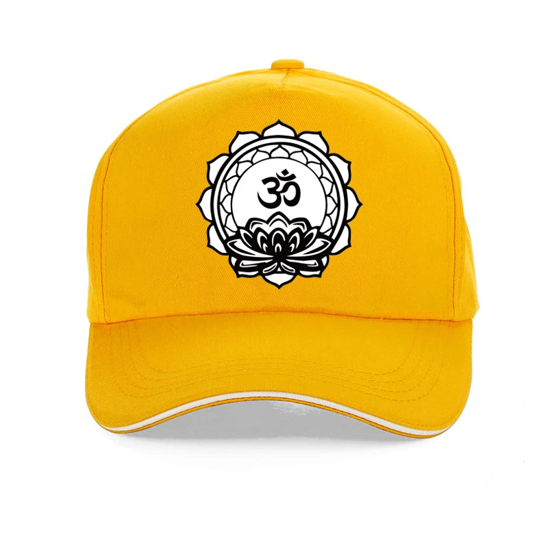 Om Yoga Lotus Flower women hat Religious Buddha Mandala Meditation Spiritual Indian Baseball cap Buddhist Lotus Meditation hat