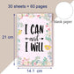 A5 Notebook Note Book Motivational Quote - I Can and I Will - Sketch Writing Blank Journal Success Notepad New Job Graduation