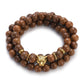 Multilayer Wood Beads Buddha Lotus OM Bracelet Tibetan Buddhist Mala Charm Rosary Bracelet Yoga Wooden For Women Men Jewelry