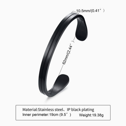 MEN TWISTED C BANGLE WITH SMALL WRIST MOBIUS BRACELET ANTIQUE SILVER COLOR STACKING CUFF BANGLE STAINLESS STEEL UNISEX JEWELRY