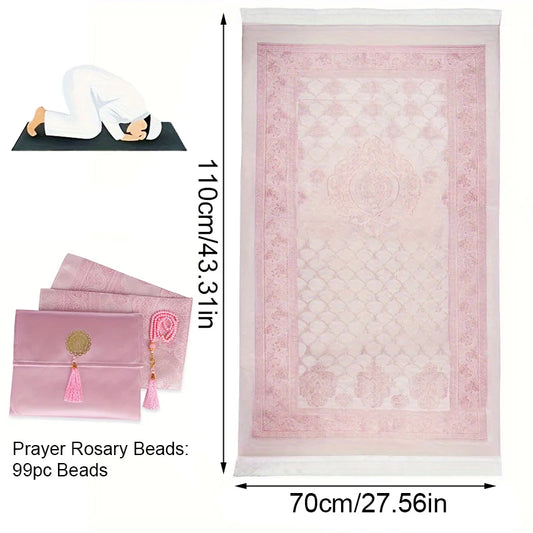 Prayer Mat Set Prayer Rug Islamic Muslim Travel Worship Blanket Outdoor Portable Muslim Pray Mat Ramadan Gifts