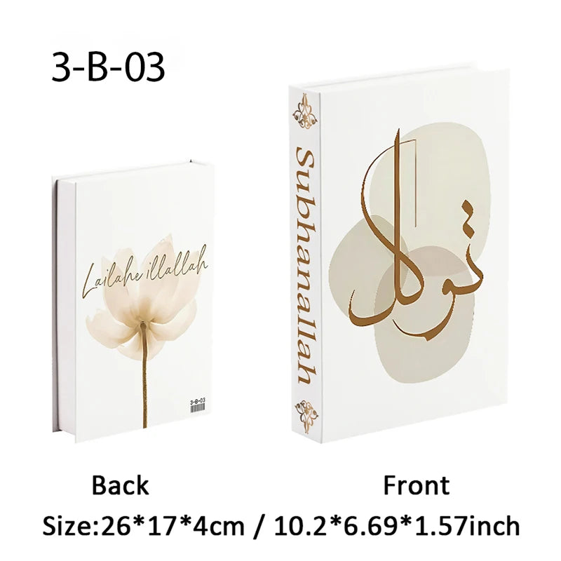 Islamic Mosque Luxury Fake Book Storage Box Kaaba Decorative Books Home Decor Coffee Table Bedroom Ornament Interior Decoration