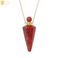 Crystal Perfume Necklace Natural Stone Cone Pendant Healing Clear Quartz Pendants Essentials Oil Diffuser Vial Necklaces H119
