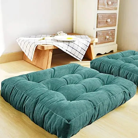 Floor Pillow Square Floor Seating Pillow Cushion Meditation Yoga Seat Kneeling Pillows Thick Tufted Cushions Mat Pad Balcony