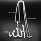 Islamic Arab Allah God Name Pendant Necklace for Men Women Stainless Steel Gold Color Islam Muslim Chain Amulet Jewelry collier