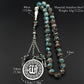 Muslim Worship Prayer Hand Chain For Men Islam 33Pcs Prayer Rosary Allah Quran Nature Stone Tassel Faith Bracelet Jewelry