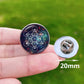 Metatron Cube Stainless Steel Pin Badge Sri Yantra Sacred Geometry Glass Brooch for Men Women Bag Decoration