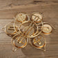 Butter Lamp Holder Seven-star Candlestick Buddhist Lotus Metal Candlestick for Buddha Lamp Metal Gold
