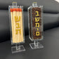 Transparent Acrylic Judaica Shabbat Match Box with Magnetic Lid Lucite Besamim Holder Box with Gold Logo Desktop Decor Gift