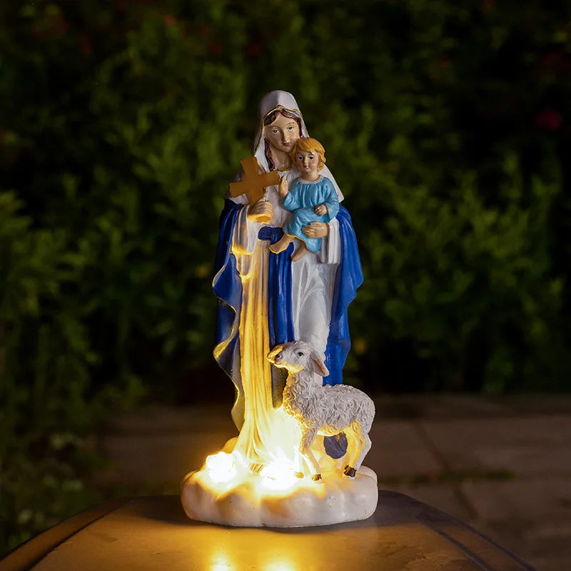 Christmas Nativity Scenes Ornaments Home Decoration Resin Gift Virgin Mary Sheep Christian Home Decor Catholic Religious Statues
