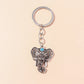 1Pc Bohemia Evil Eye Hamsa Hand Keychain for Women Men Blue Eye Sun Feather Key Ring Bag Pendant Car Key Holder Rings Wholesale