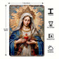 1pc 8x12" Vintage Aluminum Wall Art - Guadalupe Virgin Mary Retro Spanish Plaque, Golden Halo & Stars, Bohemian Style for Home